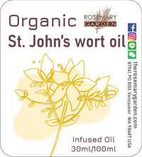 Organic handmade St. John's wort Infused Oil 30ml,Rosemary Garden 聖約翰草浸泡油